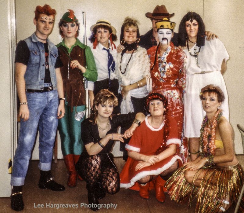 The Waiting Staff for the Edgeley Engineers and Opersators Christmas Do. (Lee Hargreaves on the Left)